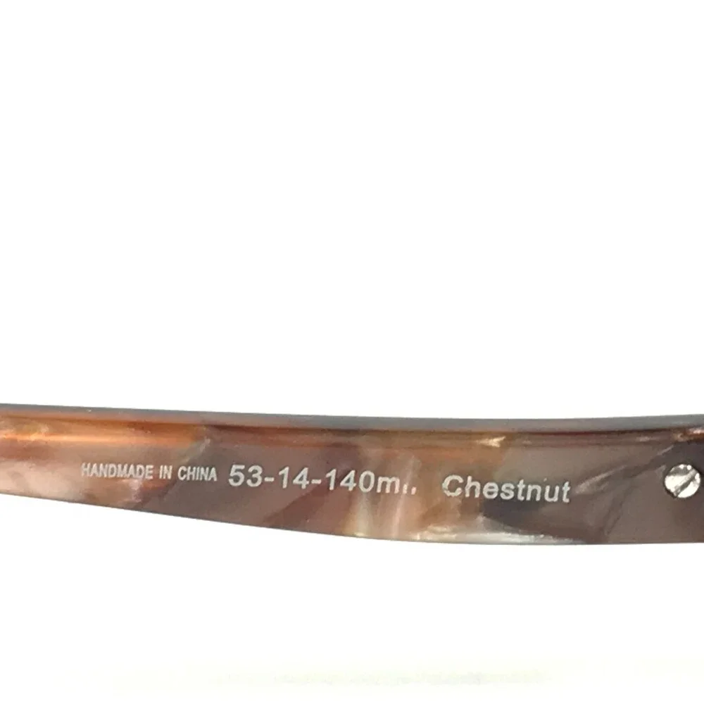 Carmen Marc Valvo Eyeglasses Frames Alexia 022 Chestnut Brown Round 53-14-140